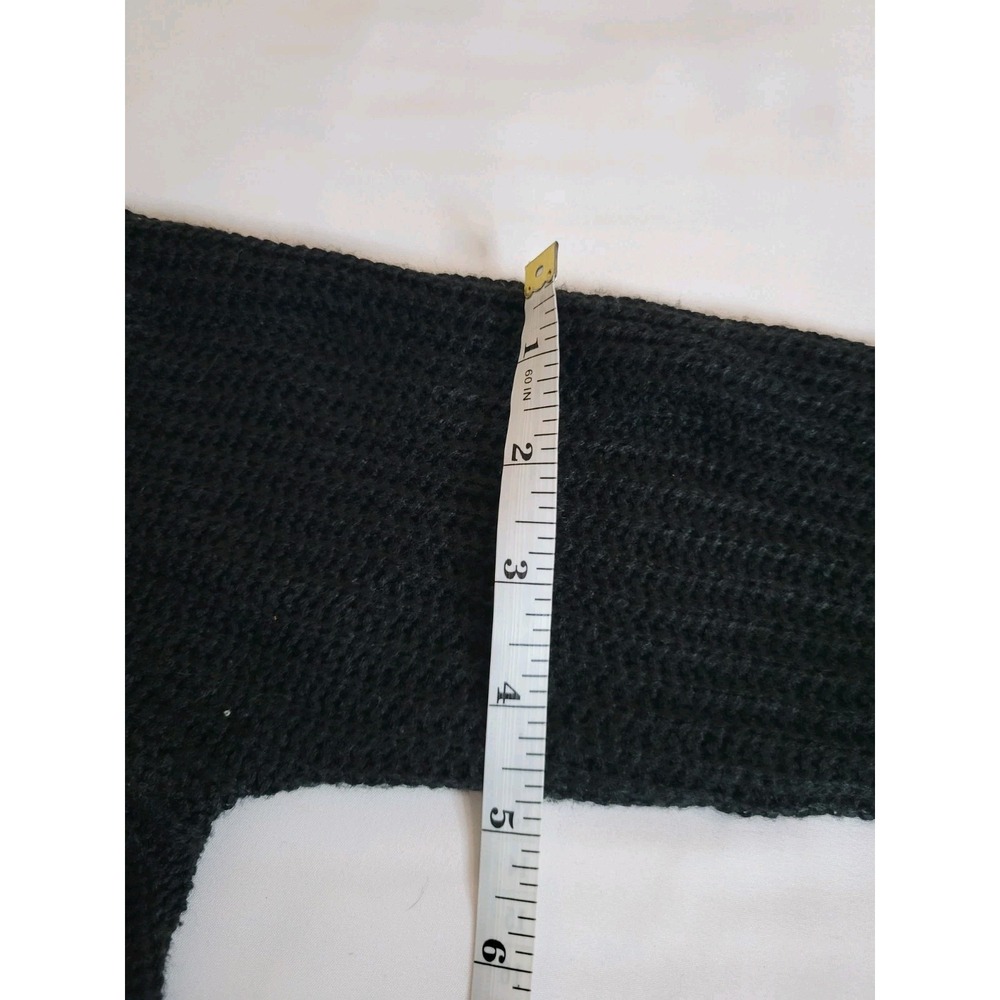 Ambiance‎ Apparel 100% Acrylic Black Sweater Folded Wide Neck Long Sleeve Sz S - Picture 12 of 16